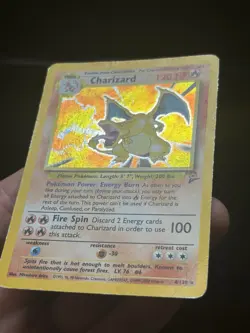 Pokemon TCG Base Set 2 Charizard 4/130 Holo Rare PERFECT SWIRL 🌀 HP - Image 3