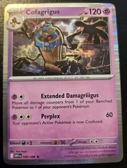 Cofagrigus 040/086 Holo Rare Scarlet & Violet: White Flare Pokemon TCG - Image 1