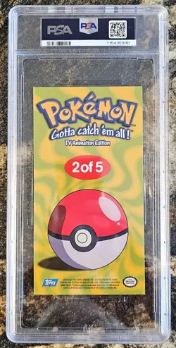 1999 Pokemon Topps TV Animation Se 1 SQUIRTLE 2 Oversized Tin Topper PSA 7 NM - Image 2