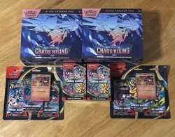 Pokemon TCG Chaos Rising ETB, Booster Bundle and Blister 3 Pack Lot (6 items) - Image 1