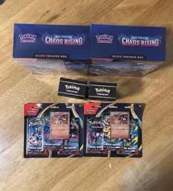 Pokemon TCG Chaos Rising ETB, Booster Bundle and Blister 3 Pack Lot (6 items) - Image 3
