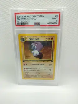 POLIWRATH Neo Discovery 1st Edition Holo #9 PSA 9 Vintage Pokemon - Image 1
