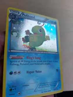 POLITOED 18/111 HOLO RARE FURIOUS FISTS POKEMON CCG TCG #7H - Image 2