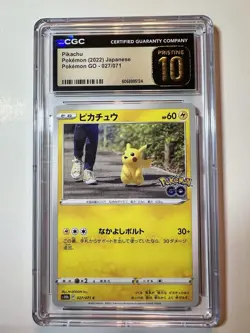 2022 Pokemon Japanese Sword & Shield GO Pikachu #27 CGC 10 PRISTINE - Image 2
