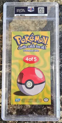 1999 Pokemon Topps TV Anim Se 1 CHARMANDER 4 Oversized Tin Topper PSA 8 NM-MINT - Image 2