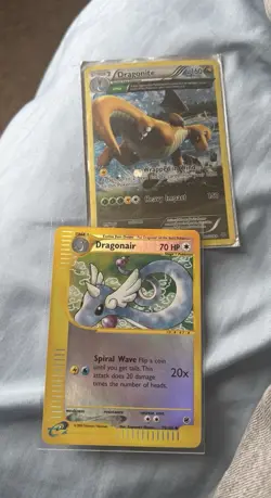 2002 Pokemon Expeditions Dragonair Reverse Foil 75 & 2015 Pokemon Dragonite - Image 1