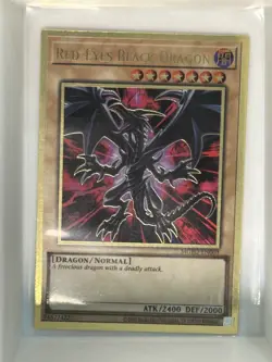 Yugioh Red-Eyes Black Dragon (Alternate Art) MGED-EN003 Gold Rare 👑 - Image 1