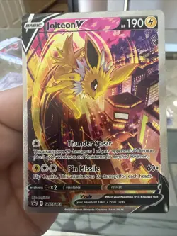 Jolteon v SWSH183 Pokemon TCG Sword & Shield Holo Black Star Promo Card NM - Image 1