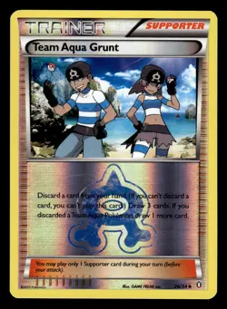 Team Aqua Grunt 26/34 Reverse Holo Double Crisis Pokemon Card - Image 1