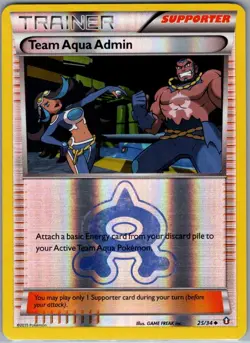 Team Aqua Admin 25/34 Reverse Holo Double Crisis - Pokemon Card - NM - Image 1