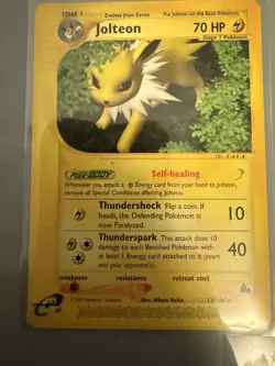 Jolteon - 13/144 - Pokemon Skyridge Non-Holo Card HP - Image 1