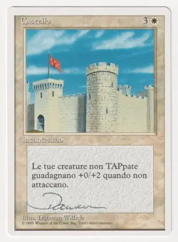 Signed Italian Castle Proof MP 4th Edition Artist Dameon Willich MTG Magic AP! - Image 1
