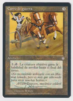 Signed Spanish War Chariot Proof MP Ice Age Artist Dameon Willich 1996 MTG AP! - Image 1