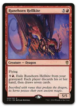 Runehorn Hellkite #20 (NM) Commander 2016 C16 Magic MTG - Image 1