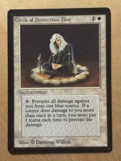 MTG Magic the Gathering Circle of Protection: Blue Beta LP - Image 1