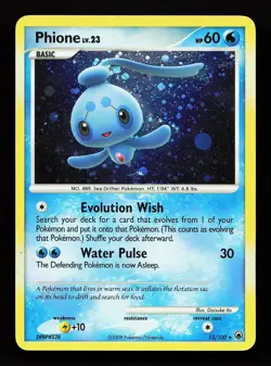 Phione 12/100 Holo Rare Majestic Dawn Pokemon Card - Image 1