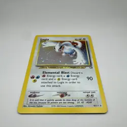 90’s Pokemon Lugia 9/111 Neo Genesis Unlimited Holo Rare Basic 90HP TCG Card - Image 2