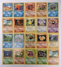 Vintage Pokemon Lot Of 20 WOTC Base Set Jungle Fossil Lot Unlimited MP - Image 1