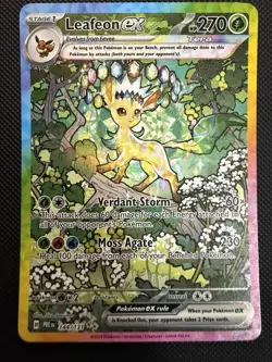 Pokemon TCG Leafeon EX 144/131 Prismatic Evolutions Special Illustration - Image 1