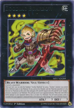 Yugioh! LP Zoodiac Boarbow - MP17-EN209 - Rare - 1st Edition Lightly Played, Eng - Image 1
