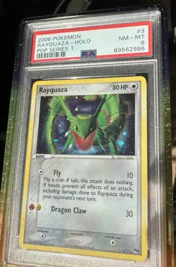 Pokemon Rayquaza Holo POP Series 1 PSA 8 - Image 1