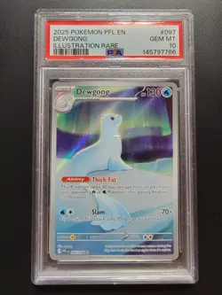 POKEMON - PHANTASMAL FLAMES ILLUSTRATION RARE #097 - DEWGONG 097/094 - PSA 10 - Image 1