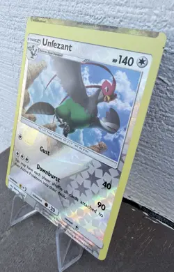Pokemon Unfezant 176/236 Unified Minds Rare Reverse Holo ERROR CUT - Image 3