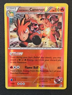 TEAM MAGMA'S CAMERUPT 2/34 DOUBLE CRISIS POKEMON REVERSE HOLO NM/M 2015 - Image 1