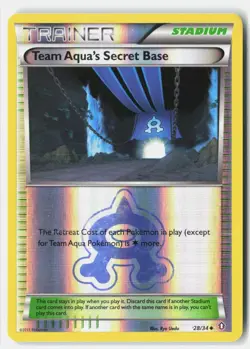 Team Aqua's Secret Base 28/34 Double Crisis Pokemon Reverse Holo MP Ryo Ueda - Image 1