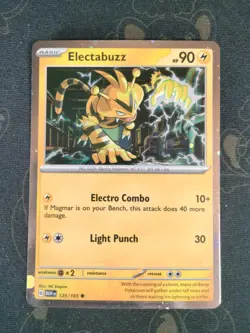 Pokemon TCG Electabuzz Pokemon Promos 125/165 Holo Promo Cosmos Holo Rare Promo - Image 1