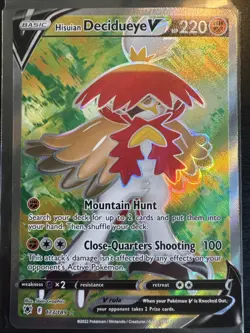 Hisuian Decidueye V 173/189 (Full Art) Pokemon Swsh10: Astral Radiance Holo Card - Image 2