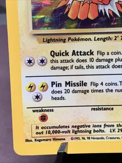 Pokemon TCG Jolteon 4/64 Jungle Set Unlimited Holo Rare WOTC VTG 1999 MP - Image 5