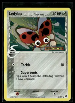Ledyba 53/101 Dragon Frontiers Reverse Holo Common Pokemon - Image 1
