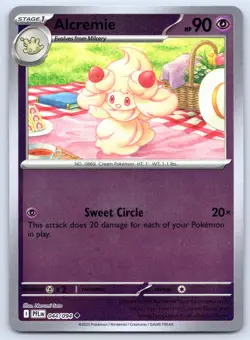Alcremie 044/094 Uncommon Phantasmal Flames Pokemon Reverse Holo 2025 NM - Image 1