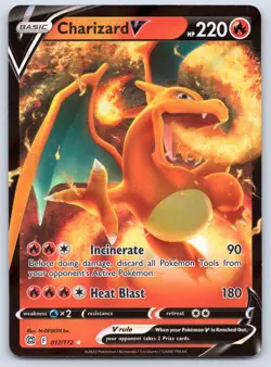 Charizard V 017/172 Brilliant Stars Holo Pokemon NM - Image 1