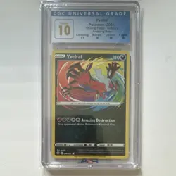 CGC Pristine 10 Pokemon TCG Yveltal 046/072 Shining Fates Amazing Rare Holo - Image 1