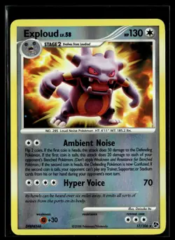 Exploud 17/106 Great Encounters Reverse Holo Rare Pokemon - Image 1