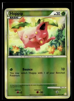 Hoppip 67/123 HeartGold & SoulSilver Reverse Holo Common Pokemon - Image 1