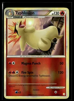 Typhlosion 32/123 HeartGold & SoulSilver Reverse Holo Rare Pokemon - Image 1