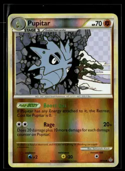 Pupitar 38/95 HGSS Unleashed Reverse Holo Uncommon Pokemon - Image 1