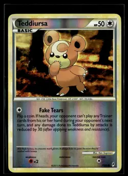 Teddiursa 73/95 Call of Legends Reverse Holo Common Pokemon - Image 1
