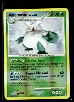 Abomasnow 19/123 Mysterious Treasures Reverse Holo Rare Pokemon - Image 1