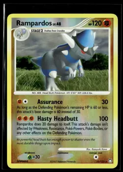 Rampardos 33/123 Mysterious Treasures Reverse Holo Rare Pokemon - Image 1