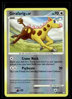 Girafarig 49/123 Mysterious Treasures Reverse Holo Uncommon Pokemon - Image 1