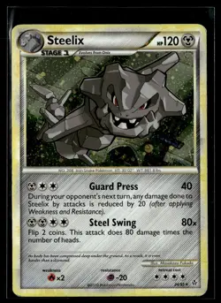 Steelix 24/95 HGSS Unleashed Holo Rare Pokemon - Image 1