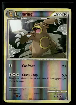 Ursaring 27/95 HGSS Unleashed Reverse Holo Rare Pokemon - Image 1