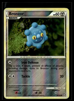 Bronzor 58/102 HGSS Triumphant Reverse Holo Common Pokemon - Image 1