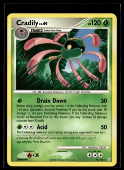 Cradily 21/146 Legends Awakened Rare Pokemon - Image 1