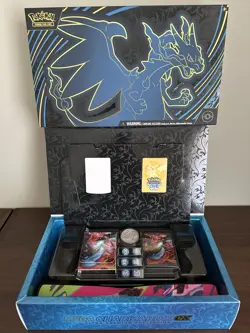 Pokemon Mega Charizard X EX UPC Ultra Premium Collection Empty Box + Accessories - Image 1