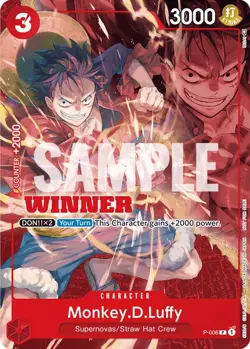 ONE PIECE PROMO MONKEY.D.LUFFY - P-006 (WINNER PACK VOL. 1) - Image 1